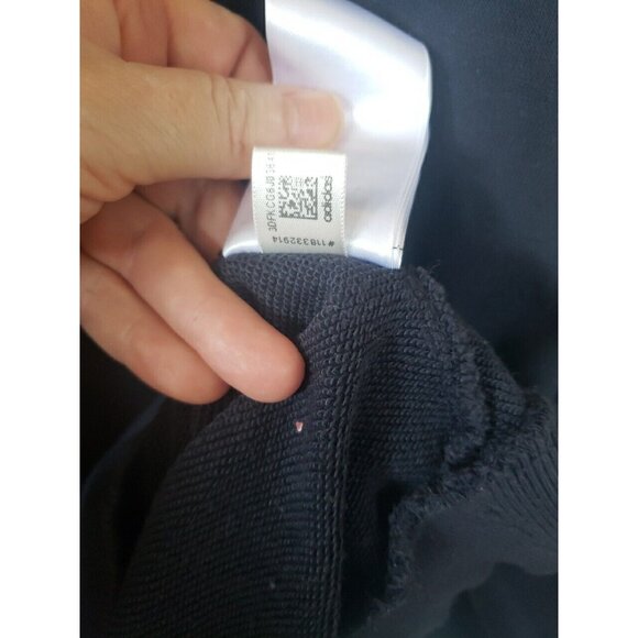 Adidas Sweatshirt Pullover Blue Mens XL Trefoil Velvet Stripes Cotton athleisure - Picture 12 of 13